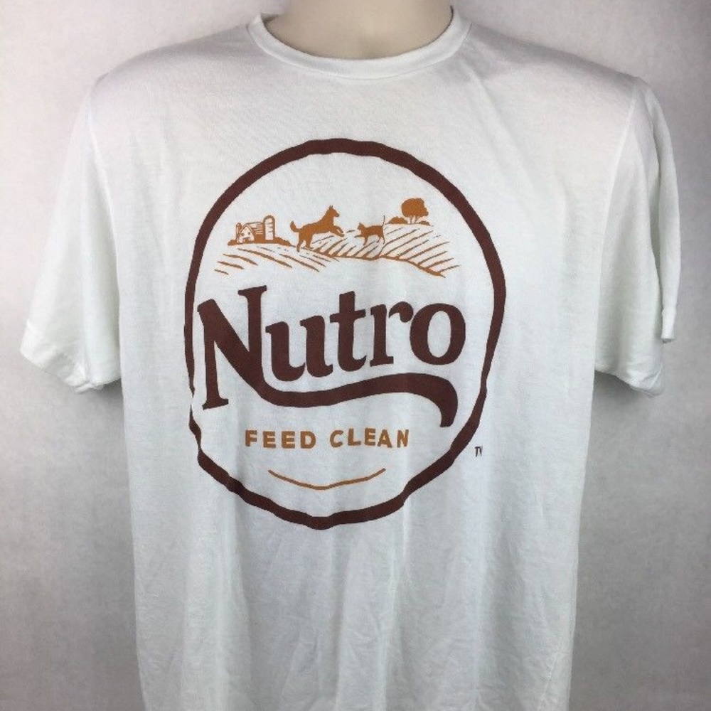 Men's White Nutro Feed Clean T-Shirt Size L